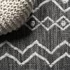 JONATHAN Y Tribal Bohemian Indoor Outdoor Area Rug 3X5 Brown/Beige, Nokat for Backyard, Patio, Porch, Easy-Cleaning, High Traffic, Pet-Friendly, Non-Shedding (SMB131B-3)(Black/Ivory)