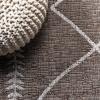 JONATHAN Y Tribal Diamond Trellis Indoor Outdoor Area Rug 3X5 Black/Ivory, Derya for Backyard, Patio, Porch, Easy-Cleaning, High Traffic, Pet-Friendly, Non-Shedding (SMB129E-3)(Brown/Beige)