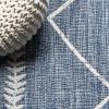 JONATHAN Y Tribal Diamond Trellis Indoor Outdoor Area Rug 3X5 Black/Ivory, Derya for Backyard, Patio, Porch, Easy-Cleaning, High Traffic, Pet-Friendly, Non-Shedding (SMB129E-3)(Blue/Ivory)
