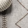 JONATHAN Y Tribal Diamond Trellis Indoor Outdoor Area Rug 3X5 Black/Ivory, Derya for Backyard, Patio, Porch, Easy-Cleaning, High Traffic, Pet-Friendly, Non-Shedding (SMB129E-3)(Beige/Brown)