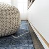 JONATHAN Y Tribal Diamond Trellis Indoor Outdoor Area Rug 3X5 Black/Ivory, Derya for Backyard, Patio, Porch, Easy-Cleaning, High Traffic, Pet-Friendly, Non-Shedding (SMB129E-3)(Blue/Ivory)