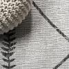 JONATHAN Y Tribal Diamond Trellis Indoor Outdoor Area Rug 3X5 Black/Ivory, Derya for Backyard, Patio, Porch, Easy-Cleaning, High Traffic, Pet-Friendly, Non-Shedding (SMB129E-3)(Ivory/Black)