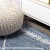 JONATHAN Y Tribal Diamond Trellis Indoor Outdoor Area Rug 3X5 Black/Ivory, Derya for Backyard, Patio, Porch, Easy-Cleaning, High Traffic, Pet-Friendly, Non-Shedding (SMB129E-3)(Blue/Ivory)