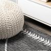 JONATHAN Y Tribal Diamond Trellis Indoor Outdoor Area Rug 3X5 Black/Ivory, Derya for Backyard, Patio, Porch, Easy-Cleaning, High Traffic, Pet-Friendly, Non-Shedding (SMB129E-3)(Black/Ivory)