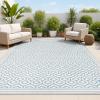 JONATHAN Y Diamond Trellis Indoor Outdoor Area Rug 3X5 Teal/Gray, Marvao for Backyard, Patio, Porch, Easy-Cleaning, High Traffic, Pet-Friendly, Non-Shedding (SMB111A-3)(3′ x 5′ (Rectangular))