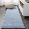 JONATHAN Y Haze Solid Low-Pile Classic Blue Runner Rug 2×8, Coastal,Bohemian,Minimalist,Classic, Easy-Cleaning for Living Room,Bedroom,Kitchen,Pet Friendly,Non-Shedding (SEU100F-28)
