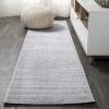 JONATHAN Y Haze Solid Low-Pile Light Gray Runner Rug 2×8, Coastal,Bohemian,Minimalist,Classic, Easy-Cleaning for Living Room,Bedroom,Kitchen,Pet Friendly,Non-Shedding (SEU100K-28)