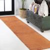 JONATHAN Y Haze Solid Low-Pile Orange Runner Rug 2×8, Coastal,Bohemian,Minimalist,Classic, Easy-Cleaning for Living Room,Bedroom,Kitchen,Pet Friendly,Non-Shedding (SEU100M-28)