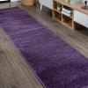 JONATHAN Y Haze Solid Low-Pile Purple Runner Rug 2×8, Coastal,Bohemian,Minimalist,Classic, Easy-Cleaning for Living Room,Bedroom,Kitchen,Pet Friendly,Non-Shedding (SEU100N-28)