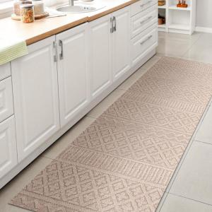 JONATHAN Y Trellis Geometric Indoor Outdoor Area Rug 3X5 Cream/Black, Ormond High-Low Modern for Backyard, Patio, Porch, Easy-Cleaning, High Traffic, Pet-Friendly, Non-Shedding (SBH109B-3)(Beige/Gray)