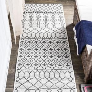 JONATHAN Y Tribal Bohemian Indoor Outdoor Area Rug 3X5 Black/Ivory, Kafel for Backyard, Patio, Porch, Easy-Cleaning, High Traffic, Pet-Friendly, Non-Shedding (SMB130F-3)(Ivory/Black)