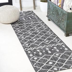 JONATHAN Y Tribal Bohemian Indoor Outdoor Area Rug 3X5 Brown/Beige, Nokat for Backyard, Patio, Porch, Easy-Cleaning, High Traffic, Pet-Friendly, Non-Shedding (SMB131B-3)(Black/Ivory)
