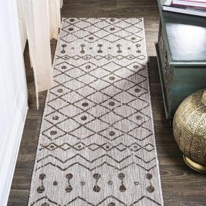 JONATHAN Y Tribal Bohemian Indoor Outdoor Area Rug 3X5 Brown/Beige, Nokat for Backyard, Patio, Porch, Easy-Cleaning, High Traffic, Pet-Friendly, Non-Shedding (SMB131B-3)(Beige/Brown)