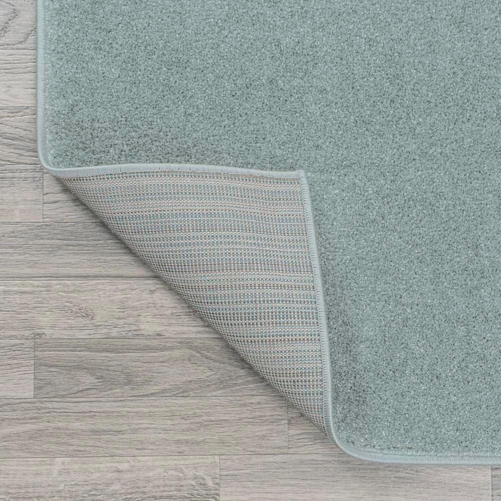 image:imageJONATHAN Y Haze Solid LowPile Aqua Blue 5 Round Indoor Area Rug CoastalBohemianMinimalistClassic EasyCleaning for Living RoomBedroomKitchenPet FriendlyNonShedding SEU100S5R