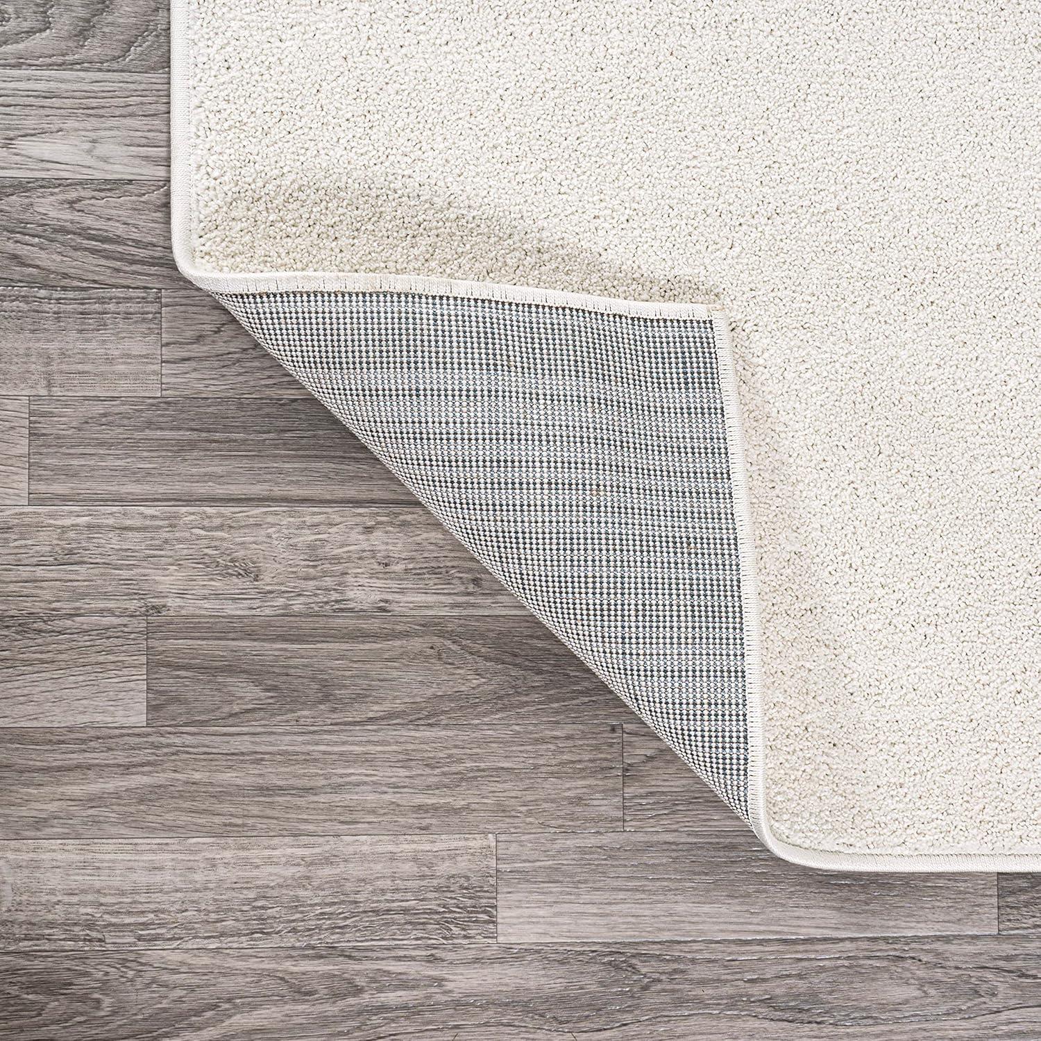 image:imageJONATHAN Y Haze Solid LowPile Cream 5x5 Square Indoor Area Rug CoastalBohemianMinimalistClassic EasyCleaning for Living RoomBedroomKitchenPet FriendlyNonShedding SEU100T5SQ