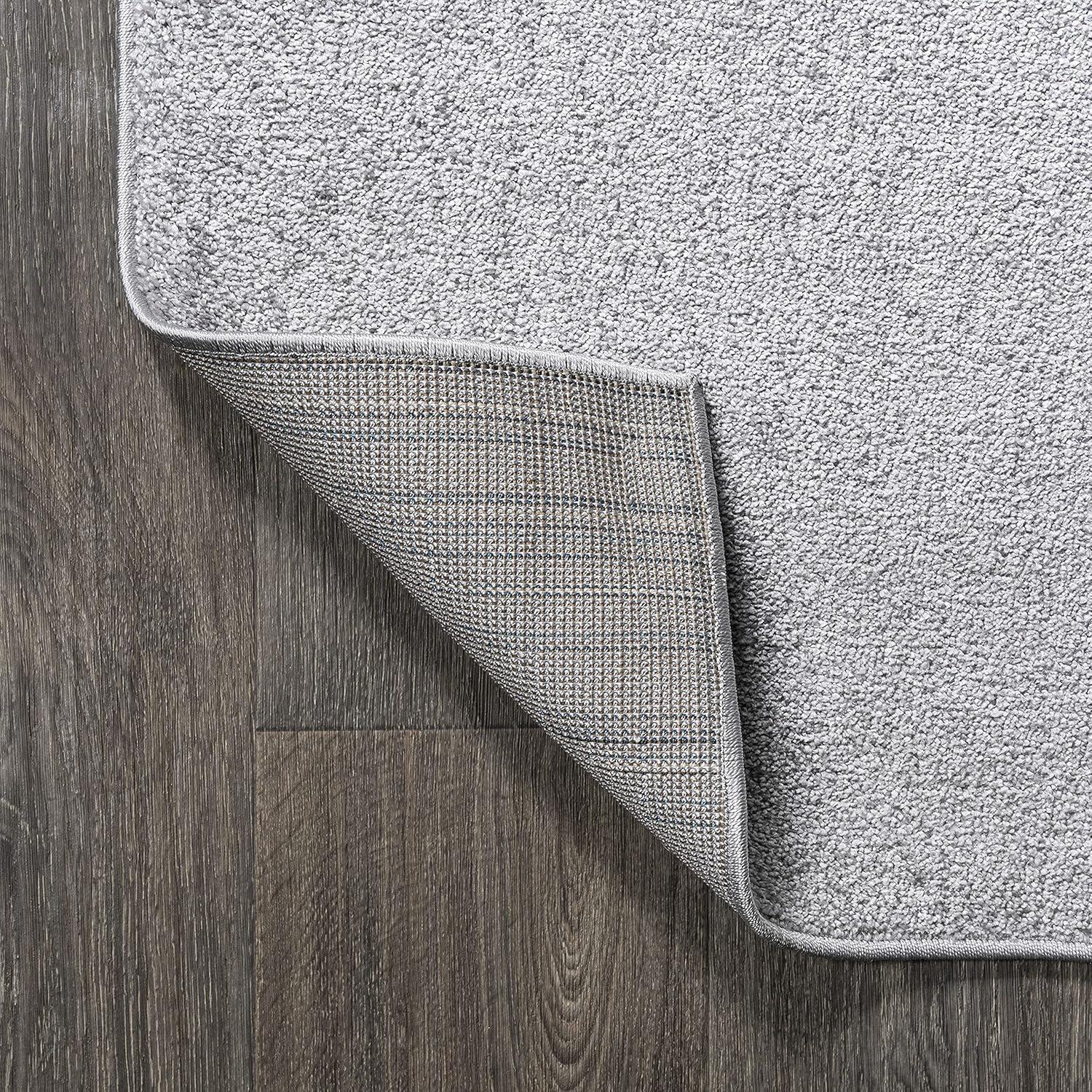 image:imageJONATHAN Y Haze Solid LowPile Light Gray 5x5 Square Indoor Area Rug CoastalBohemianMinimalistClassic EasyCleaning for Living RoomBedroomKitchenPet FriendlyNonShedding SEU100K5SQ