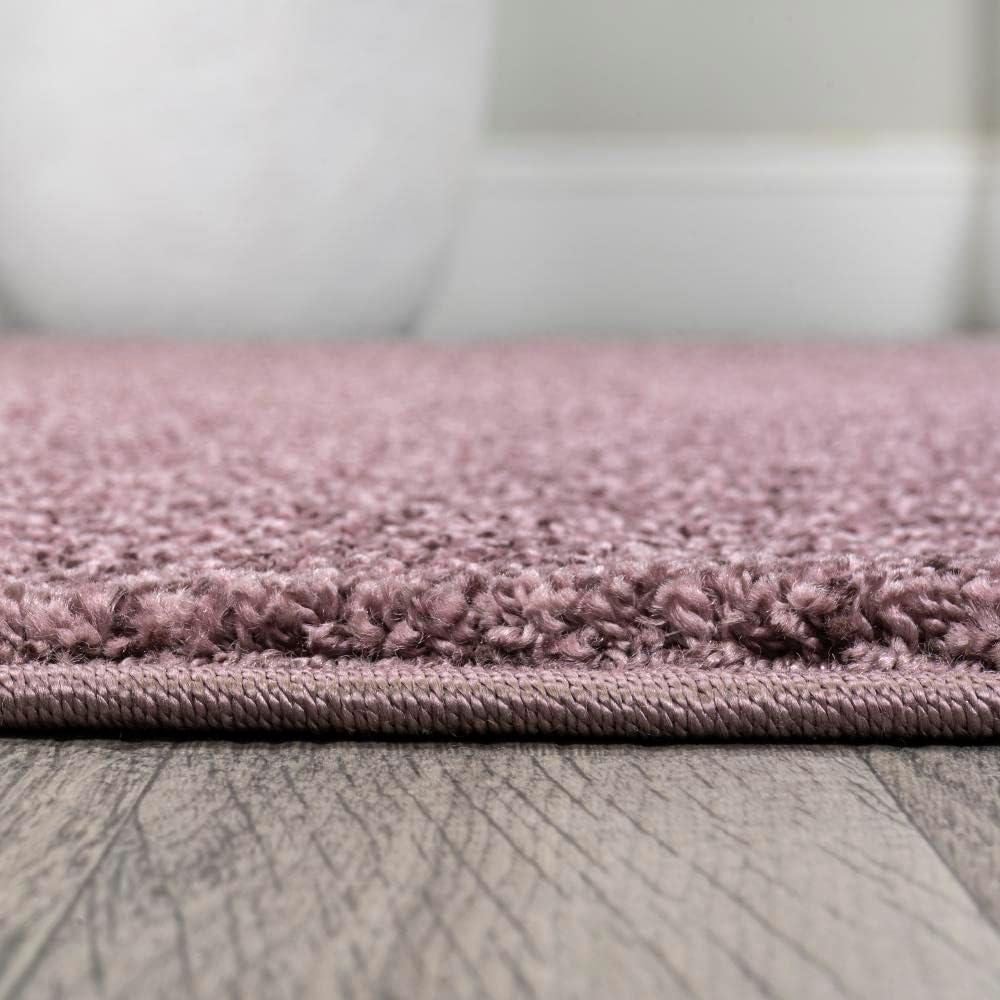 image:imageJONATHAN Y Haze Solid LowPile Light Purple 5 Round Indoor Area Rug CoastalBohemianMinimalistClassic EasyCleaning for Living RoomBedroomKitchenPet FriendlyNonShedding SEU100R5R