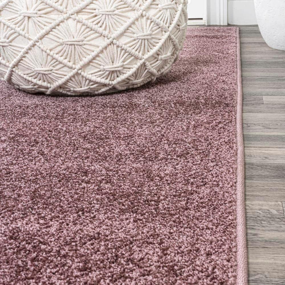 image:imageJONATHAN Y Haze Solid LowPile Light Purple 5 Round Indoor Area Rug CoastalBohemianMinimalistClassic EasyCleaning for Living RoomBedroomKitchenPet FriendlyNonShedding SEU100R5R