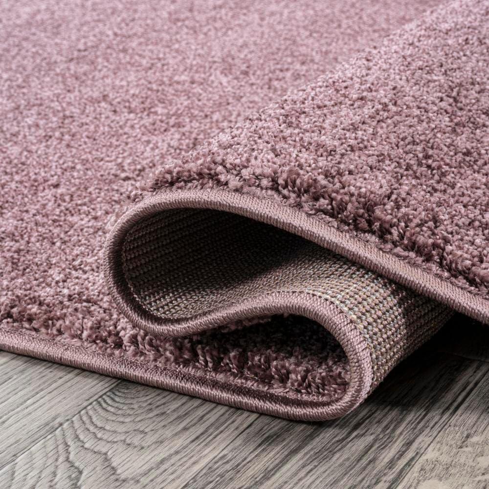 image:imageJONATHAN Y Haze Solid LowPile Light Purple 5 Round Indoor Area Rug CoastalBohemianMinimalistClassic EasyCleaning for Living RoomBedroomKitchenPet FriendlyNonShedding SEU100R5R