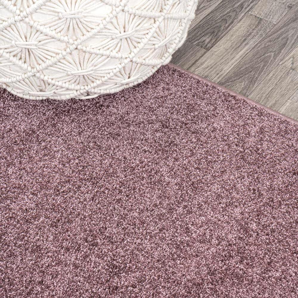 image:imageJONATHAN Y Haze Solid LowPile Light Purple 5 Round Indoor Area Rug CoastalBohemianMinimalistClassic EasyCleaning for Living RoomBedroomKitchenPet FriendlyNonShedding SEU100R5R