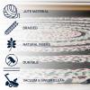 JONATHAN Y Abyss Braided Jute White/Multi 5′ Round Indoor Area Rug, Bohemian, Classic, Coastal, Easy-Cleaning for Living Room, Bedroom, Kitchen, Pet Friendly, Non-Shedding (RNF117B-5R)(White)