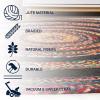 JONATHAN Y Abyss Braided Jute White/Multi 5′ Round Indoor Area Rug, Bohemian, Classic, Coastal, Easy-Cleaning for Living Room, Bedroom, Kitchen, Pet Friendly, Non-Shedding (RNF117B-5R)(Red)