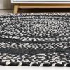 JONATHAN Y Abyss Braided Jute White/Multi 5′ Round Indoor Area Rug, Bohemian, Classic, Coastal, Easy-Cleaning for Living Room, Bedroom, Kitchen, Pet Friendly, Non-Shedding (RNF117B-5R)(Black)