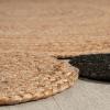 JONATHAN Y Ayana Two-Tone Jute Hippy Circle Natural/Cream 5′ Round Indoor Area Rug, Cottage, Coastal, Easy-Cleaning for Living Room, Bedroom, Kitchen, Pet Friendly, Non-Shedding (RNF107A-5R)(Natural/Black)