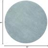JONATHAN Y Haze Solid Low-Pile Aqua Blue 5′ Round Indoor Area Rug, Coastal,Bohemian,Minimalist,Classic, Easy-Cleaning for Living Room,Bedroom,Kitchen,Pet Friendly,Non-Shedding (SEU100S-5R)