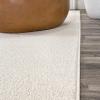 JONATHAN Y Haze Solid Low-Pile Cream 5×5 Square Indoor Area Rug, Coastal,Bohemian,Minimalist,Classic, Easy-Cleaning for Living Room,Bedroom,Kitchen,Pet Friendly,Non-Shedding (SEU100T-5SQ)