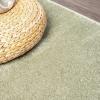 JONATHAN Y Haze Solid Low-Pile Green 5×5 Square Indoor Area Rug, Coastal,Bohemian,Minimalist,Classic, Easy-Cleaning for Living Room,Bedroom,Kitchen,Pet Friendly,Non-Shedding (SEU100O-5SQ)