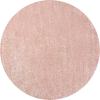 JONATHAN Y Haze Solid Low-Pile Pink 5′ Round Indoor Area Rug, Coastal,Bohemian,Minimalist,Classic, Easy-Cleaning for Living Room,Bedroom,Kitchen,Pet Friendly,Non-Shedding (SEU100P-5R)