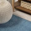 JONATHAN Y Haze Solid Low-Pile Turquoise 5×5 Square Indoor Area Rug, Coastal,Bohemian,Minimalist,Classic, Easy-Cleaning for Living Room,Bedroom,Kitchen,Pet Friendly,Non-Shedding (SEU100H-5SQ)