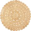 JONATHAN Y Jute Medallion Circle Natural 5′ Round Indoor Area Rug, Daisy Hippy, Geometric, Cottage, Easy-Cleaning for Living Room, Bedroom, Kitchen, Pet Friendly, Non-Shedding (RNF114A-5R)(6’1″ (Round))