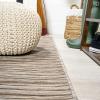 JONATHAN Y Pinstripe Indoor Outdoor Round Area Rug 6 Ft Brown/Natural, Finn Modern Farmhouse for Backyard, Patio, Porch, Easy-Cleaning, High Traffic, Pet-Friendly, Non-Shedding (TSN102B-6R)(Brown/Natural)