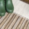 JONATHAN Y Pinstripe Indoor Outdoor Round Area Rug 6 Ft Brown/Natural, Finn Modern Farmhouse for Backyard, Patio, Porch, Easy-Cleaning, High Traffic, Pet-Friendly, Non-Shedding (TSN102B-6R)(Brown/Natural)