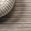 JONATHAN Y Pinstripe Indoor Outdoor Round Area Rug 6 Ft Natural/Brown, Finn Modern Farmhouse for Backyard, Patio, Porch, Easy-Cleaning, High Traffic, Pet-Friendly, Non-Shedding (TSN103A-6R)(6’7″ x 6’7″ (Square))