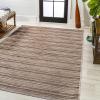 JONATHAN Y Pinstripe Indoor Outdoor Round Area Rug 6 Ft Natural/Brown, Finn Modern Farmhouse for Backyard, Patio, Porch, Easy-Cleaning, High Traffic, Pet-Friendly, Non-Shedding (TSN103A-6R)(5’3″ x 7’6″ (Rectangular))
