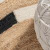 JONATHAN Y Porto Jute Circle Natural/Cream/Black 5′ Round Indoor Area Rug, Cottage, Geometric, Easy-Cleaning for Living Room, Bedroom, Kitchen, Pet Friendly, Non-Shedding (RNF106A-5R)(6’1″ (Round))