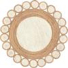 JONATHAN Y Skye Two-Tone Jute Circle Cream/Natural 5′ Round Indoor Area Rug, Geometric, Cottage, Easy-Cleaning for Living Room, Bedroom, Kitchen, Pet Friendly, Non-Shedding (RNF113A-5R)(6’1″ (Round))