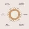 JONATHAN Y Skye Two-Tone Jute Circle Cream/Natural 5′ Round Indoor Area Rug, Geometric, Cottage, Easy-Cleaning for Living Room, Bedroom, Kitchen, Pet Friendly, Non-Shedding (RNF113A-5R)(5’1″ (Round))