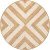 JONATHAN Y Two-Tone Chevron Jute Cream/Natural 5′ Round Indoor Area Rug, Piper, Cottage, Modern, Easy-Cleaning for Living Room, Bedroom, Kitchen, Pet Friendly, Non-Shedding (RNF111B-5R)(Cream/Natural)