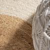 JONATHAN Y Two-Tone Jute Circle Cream/Natural 5′ Round Indoor Area Rug, Oceana Boho, Minimalist, Geometric, Easy-Cleaning for Living Room, Bedroom, Kitchen, Pet Friendly, Non-Shedding (RNF115A-5R)(5’1″ (Round))