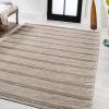 JONATHAN Y Wide Stripe Indoor Outdoor Round Area Rug 6 Ft Brown/Natural, Bo Modern Farmhouse for Backyard, Patio, Porch, Easy-Cleaning, High Traffic, Pet-Friendly, Non-Shedding (TSN101A-6R)(8’9″ x 12′ (Rectangular))