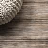 JONATHAN Y Wide Stripe Indoor Outdoor Round Area Rug 6 Ft Brown/Natural, Bo Modern Farmhouse for Backyard, Patio, Porch, Easy-Cleaning, High Traffic, Pet-Friendly, Non-Shedding (TSN101A-6R)(6’7″ (Round))