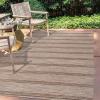 JONATHAN Y Wide Stripe Indoor Outdoor Round Area Rug 6 Ft Brown/Natural, Bo Modern Farmhouse for Backyard, Patio, Porch, Easy-Cleaning, High Traffic, Pet-Friendly, Non-Shedding (TSN101A-6R)(3′ x 5′ (Rectangular))