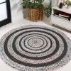 JONATHAN Y Abyss Braided Jute White/Multi 5′ Round Indoor Area Rug, Bohemian, Classic, Coastal, Easy-Cleaning for Living Room, Bedroom, Kitchen, Pet Friendly, Non-Shedding (RNF117B-5R)(White)