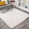 JONATHAN Y Haze Solid Low-Pile Cream 5×5 Square Indoor Area Rug, Coastal,Bohemian,Minimalist,Classic, Easy-Cleaning for Living Room,Bedroom,Kitchen,Pet Friendly,Non-Shedding (SEU100T-5SQ)