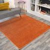 JONATHAN Y Haze Solid Low-Pile Orange 5×5 Square Indoor Area Rug, Coastal,Bohemian,Minimalist,Classic, Easy-Cleaning for Living Room,Bedroom,Kitchen,Pet Friendly,Non-Shedding (SEU100M-5SQ)