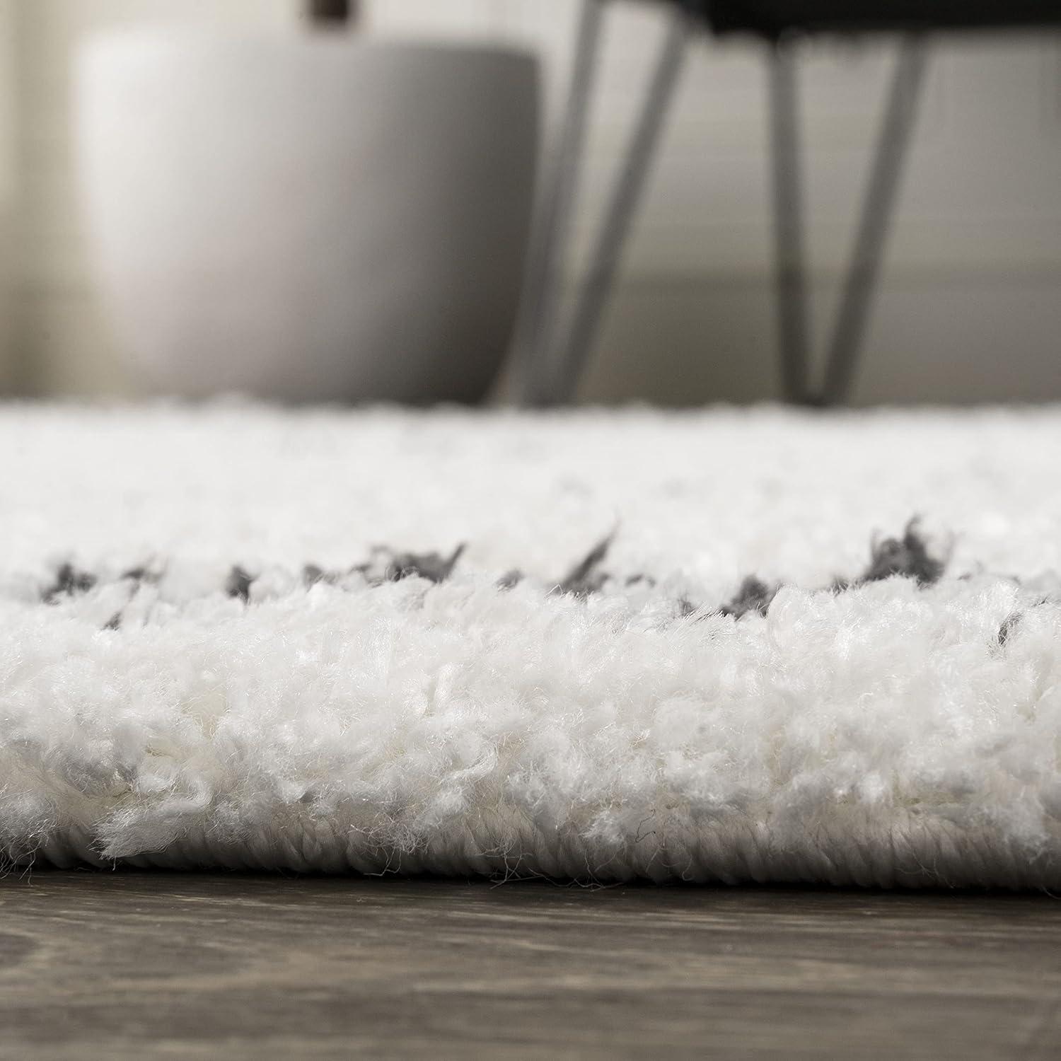 image:imageJONATHAN Y Calvia Moroccan Diamond Shag WhiteGray Runner Rug 2x8 Bohemian Contemporary EasyCleaning for Living Room Bedroom Kitchen Pet Friendly NonShedding MOH404A282 x 8 Runner